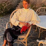 Contrast Polka Dot Casual Jacket