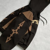 Embroidered Geometric Gothic Hoodie