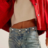Vintage Washed Wide Leg Jeans
