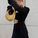 Vintage Ribbed Knit Cardigan and Cami Dress Three Piece Set