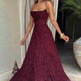 Sexy Backless Chiffon Maxi Dress