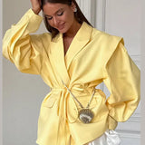 Elegant Turn-down Collar Blazer