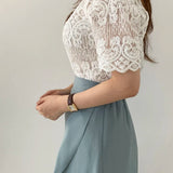 Lace Embroidery Sheer Cardigan