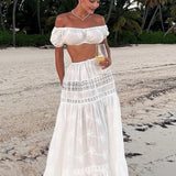 Pure Desire Crop Camisole High - Waist Skirt Set