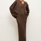 Elegant Minimalist Knit Long Sleeve Cardigan Cami Three Piece Set