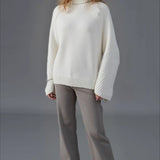 High Neck Loose Knit Sweater