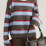 Crew Neck Colorblock Sweater