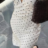 V-Neck Backless Tie Bodycon Maxi Dress