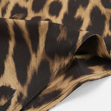 Sexy Chiffon Leopard Print Fishtail Maxi Skirt