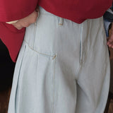 Deconstructed Flared Denim Jeans