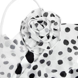 Satin Polka Dot Backless Bodycon Maxi Dress