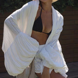 Solid Tie Loose Cutout Two Piece Set