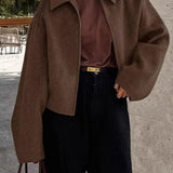 Casual Lapel Zip Jacket