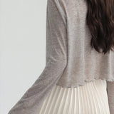 Tencel V-Neck Cropped Cardigan