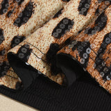 Leopard Sequin Crop Tank Top