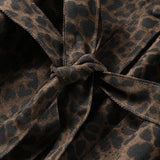 Leopard Lapel Belted Jacket