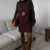 Loose Fit Long Turtleneck Sweater