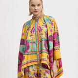 Fashionable Asymmetrical Print Top & Pants Set