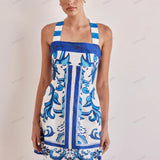 Trendy Casual Printed Spaghetti Strap Mini Dress
