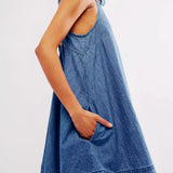 Sunset Stroll Denim Mini Dress