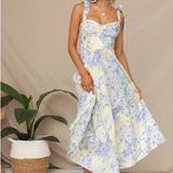 Boho Sleeveless Maxi Floral Dress