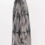 Tie-Dye Loose Straight-Leg Jeans
