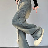 Streetwear Heart Patchwork Jeans