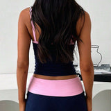 Athletic Color Block Cami Two Piece Set