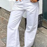 Star Print Loose Wide Leg Jeans