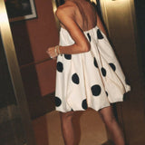 Polka Dot Print Bodycon Mini Dress