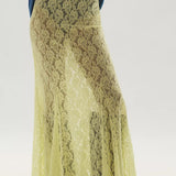 Chic Sheer Embroidered Lace Maxi Skirt