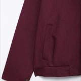 Burgundy Casual Zip Jacket