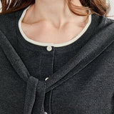 Shawl Layered Knit Cardigan
