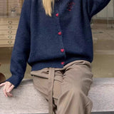 Vintage Loose Fit Round Neck Knit Sweater
