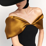 Off-Shoulder Slim Fitted Maxi Party Dress