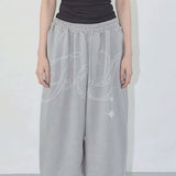 Vintage Hip Hop Graphic Baggy Straight Pants