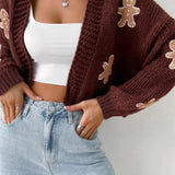Cute Gingerbread Crop Sweater