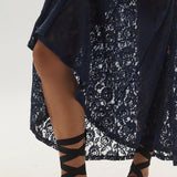 Chic Sheer Embroidered Lace Maxi Skirt