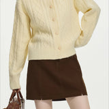 Chic Colorblock Knit Casual Cardigan