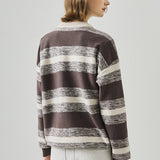 Loose Fit Round Neck Striped Sweater