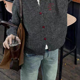 Vintage Loose Fit Round Neck Knit Sweater