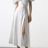 Tie Strap Split Hem Maxi Dress