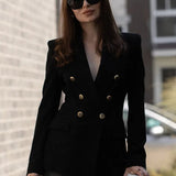 Double-Breasted Commuter Blazer