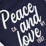 Chic Contrast Letter Print Elastic Loose Straight Pants