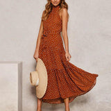 Boho Women Long A-Line Off Shoulder Elegant Sash Maxi Dress Women