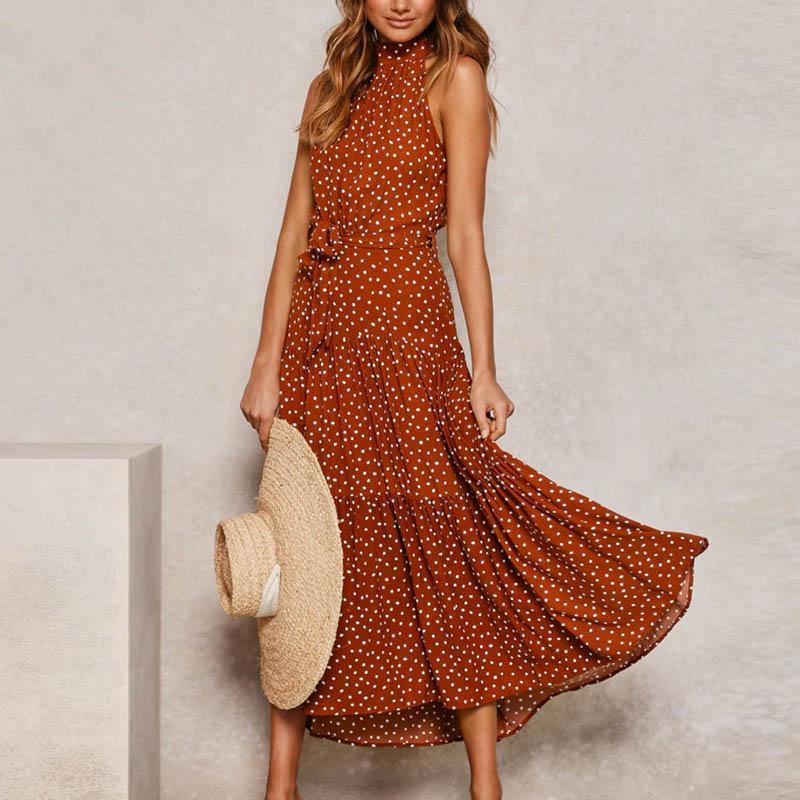 Boho Women Long A-Line Off Shoulder Elegant Sash Maxi Dress Women