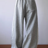 Lace Trim Wide Leg High Waist Pants