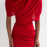 Kiri - Asymmetrical Pleated Mini Dress