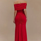 Piper - Off-Shoulder Pleated Maxi Dress