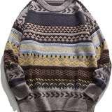 Ladies Autumn/Winter Retro Striped Sweater